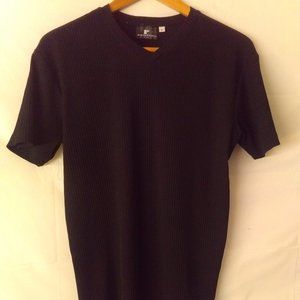 POSITANO BLACK V-NECK SHORT SLEEVE SHIRT